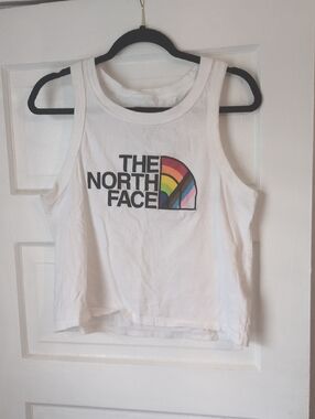 The North Face White Tank with Rainbow Arch Logo